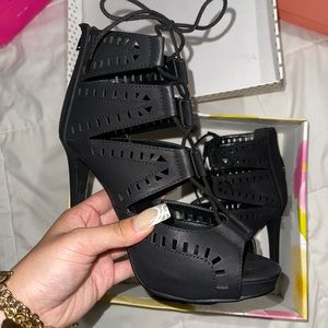 Strappy Black Heels